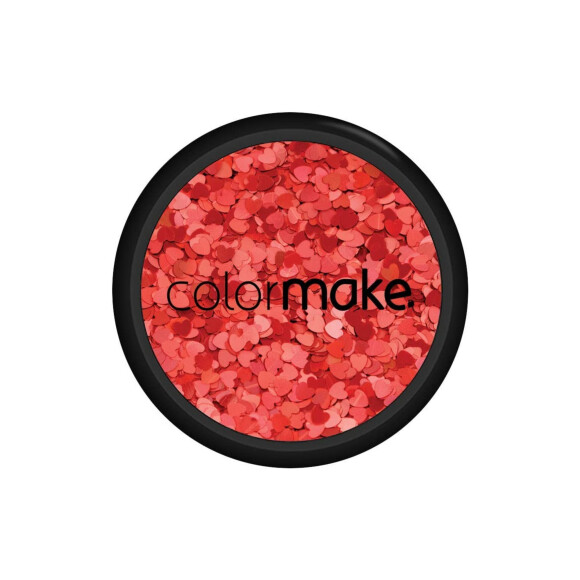 Maquiagem com brilho e superromântica é possível com o Glitter Shine Coração Vermelho, da Colormake, disponível na Amazon.
