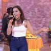 Anitta canta o hit 'Ritmo Perfeito' no palco do 'Esquenta!' neste domingo, 14 de dezembro de 2014