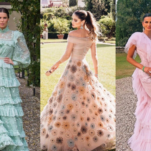 Vestido para convidada de casamento: inspire-se em cores pastel escolhidas por influenciadoras em festa de Lala Rudge