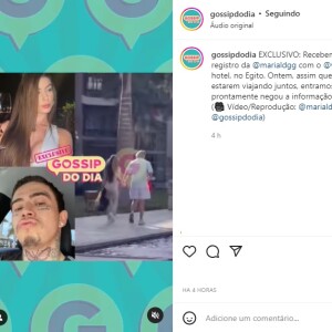 Vídeo de Whindersson Nunes e Maria Lina juntos foi compartilhado em um perfil de notícias de famosos nas redes sociais