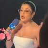 Durante a festa de Simaria, Gkay pegou o microfone de um repórter da RedeTV! e falou com Sônia