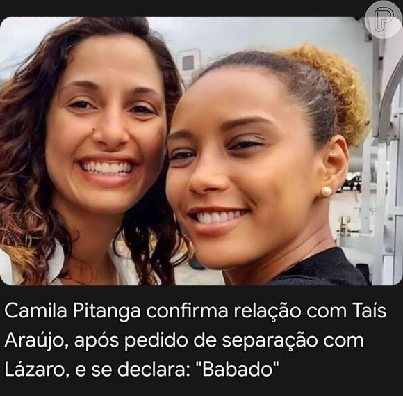 Taís Araujo debochou de rumores de namoro com Camila Pitanga