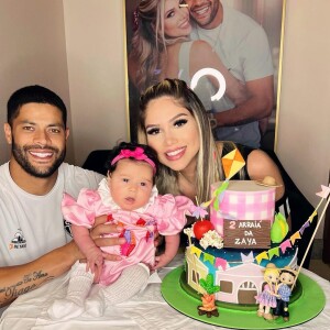 Zaya, filha de Hulk e Camila Ângelo, completou dois meses no dia 18