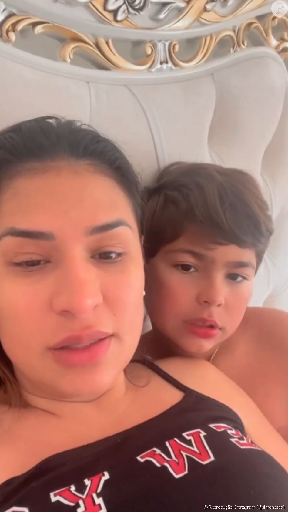 Simone levou o filho Henry até o Hospital Albert Einstein, em São Paulo