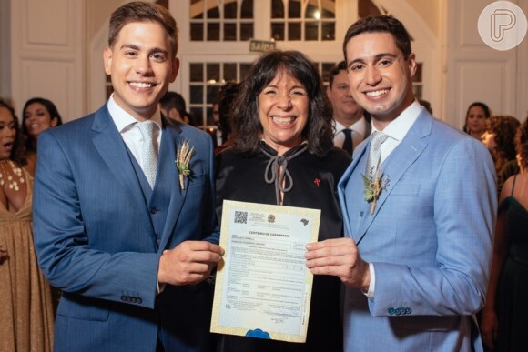 Erick Rianelli e Pedro Figueiredo se casaram oficialmente após 4 anos de união estável