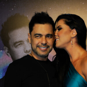 Zezé Di Camargo ganhou carinho da noiva, Graciele Lacerda, ao gravar o seu DVD 'Rústico'
