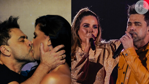Zezé Di Camargo fez dueto com Wanessa Camargo, sua filha, e beijou a noiva, Graciele Lacerda