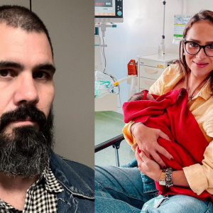 Prestes a completar um mês de vida, Maria Guilhermina, 5ª filha de Juliano Cazarré, deu um importante passo no tratamento