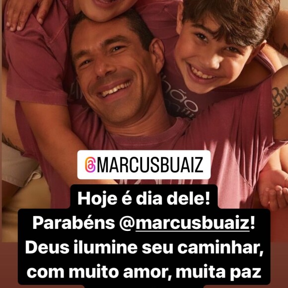 Zilu para Marcus Buaiz: 'Deus ilumine seu caminhar, com muito amor, muita paz e alegrias. Seja feliz na sua totalidade. Feliz aniversário!'