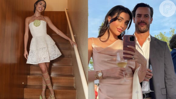 Alexandre Negrão se encanta com namorada, Elisa Zarzur, com vestido branco e reage em post