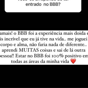 Apesar da acusação, Brunna Gonçalves não se arrependeu de ter participado do 'BBB 22'