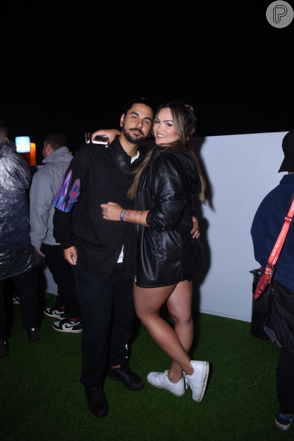 Rock in Rio: Suzana Freitas e o namorado no terceiro dia do evento