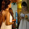 O vestido branco que Luiza (Bruna Marquezine) usou em uma festa no Vidigal, em cena da novela 'Em Família' é da Animale e foi um dos itens mais pedidos pelo CAT da Globo em fevereiro de 2014