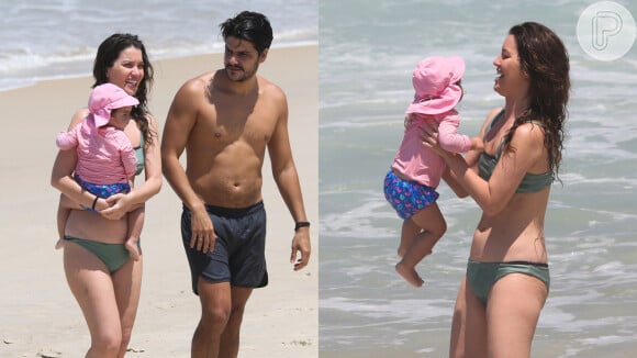 Filha de Nathalia Dill e Pedro Curvello esbanja fofura em praia do Rio