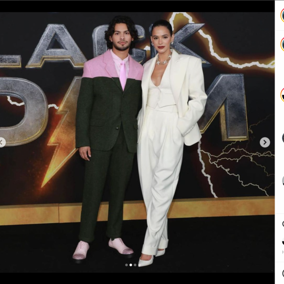 Bruna Marquezine estava acompanhando Xolo Maridueña na premiere do filme "Adão Negro", da DC