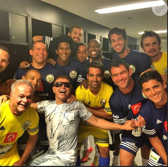 Thiago Martins, Bruno Gissoni e Rafael Cardoso participam de futebol entre artistas no Maracanã, neste sábado, 27 de dezembro de 2014