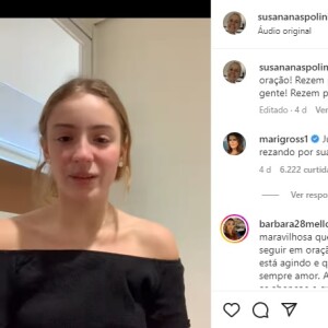 Julia já havia feito pedidos de oração à Susana Naspolini nas redes sociais