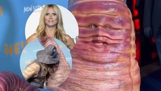 Heidi Klum ZERA Halloween com fantasia 'claustrofóbica' de minhoca gigante: 'Demorou meses para ser feita'