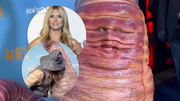 Heidi Klum ZERA Halloween com fantasia 'claustrofóbica' de minhoca gigante: 'Demorou meses para ser feita'