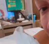 Gabriela Pugliesi surgiu com o filho recém-nascido nos braços em vídeo