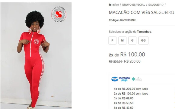 Viviane Araujo apostou em um macacão justinho que pode ser comprado por R$ 200