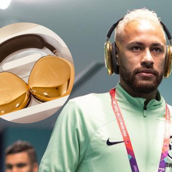 Platinado, Neymar volta a ostentar fone de ouro antes de entrar em campo para seu segundo jogo na Copa do Mundo 2022