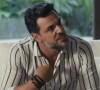 Moretti (Rodrigo Lombardi) jurou vingança contra Oto (Romulo Estrela) por namoro com Brisa (Lucy Alves)na novela 'Travessia'