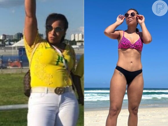 Desde a perda de peso, Belle Silva, esposa de Thiago Silva, tem publicado mais fotos de biquíni nas redes sociais
