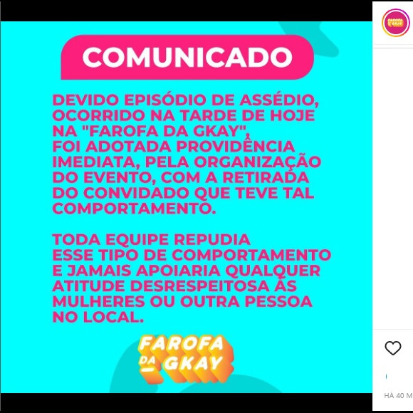 Produção da Farofa da Gkay se manifestou sobre o caso de assédio de Tirulipa