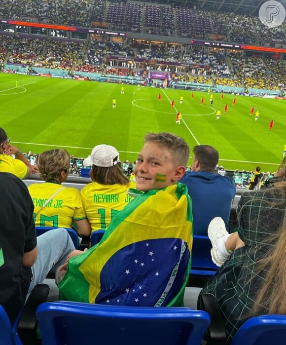 Filho de Neymar, Davi Lucca assistiu jogo na arquibancada