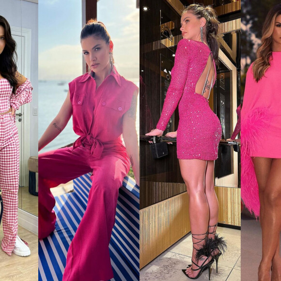 Barbiecore nos looks de Andressa Suita