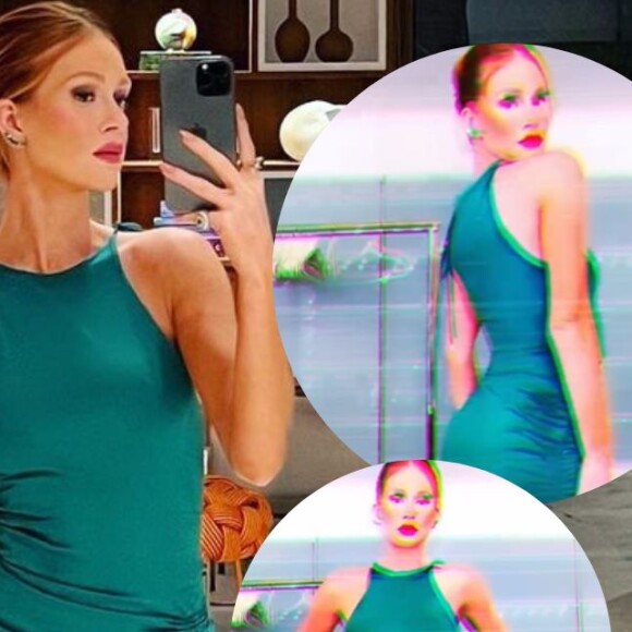 Marina Ruy Barbosa usa look monocromático verde em jantar pré-Natal em mansão. Aos detalhes!