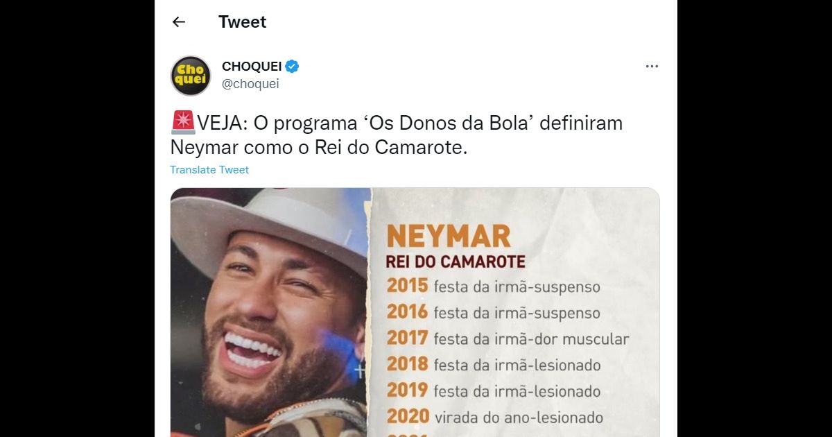 Neymar é chamado de Rei do Camarote após ficar desde 2015 sem jogar em ...
