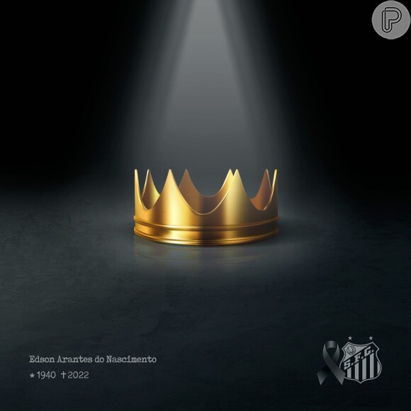 Eterno. O Santos fez um post em homenagem a Pelé nas redes sociais e alterou a foto oficial com uma coroa, em referência ao Rei