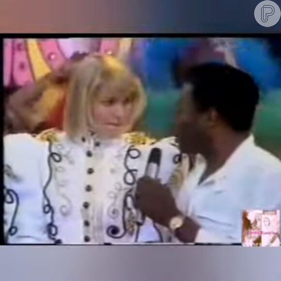 Pelé e Xuxa se reencontram no palco do 'Xou da Xuxa', na Globo