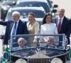Primeira-dama, Janja usa terninho com tingimento natural na posse de Lula
