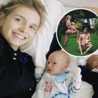 Isabella Scherer recria antes e depois de foto de biquíni com namorado e filhos: 'Um mulherão'