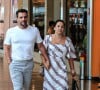 Rodrigo Lombardi e a mulher, Betty Baumgarten, jantaram e passaream por shopping do Rio de Janeiro em 31 de janeiro de 2023