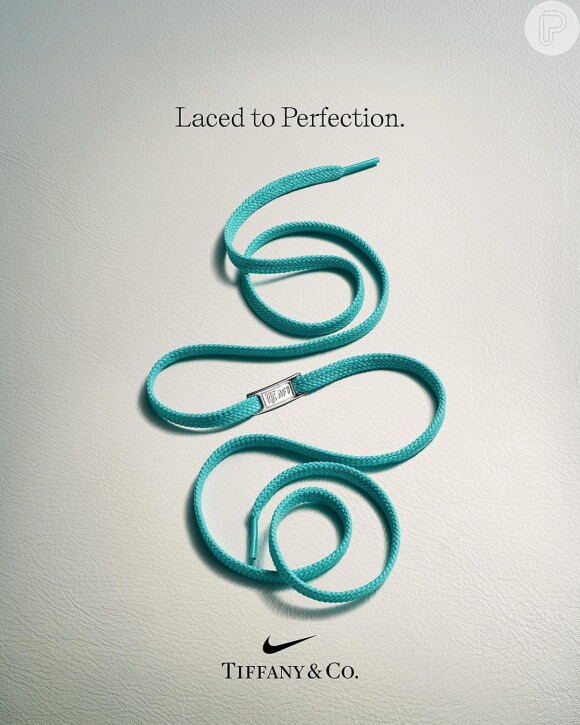Etiqueta de prata para dar mais estilo ao tênis também faz parte de collab entre Nike e Tiffany