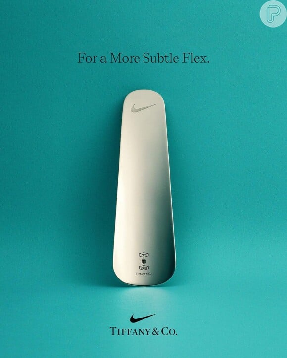 A collab Tiffany x Nike traz ainda uma calçadeira em prata