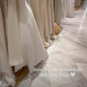 Bianca Coimbra confirmou que ela e Bruna Biancardi estavam vendo vestidos de noiva