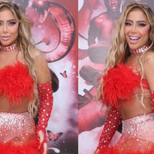 De top e hot pants, Rafaella Santos esbanja beleza em baile de Carnaval