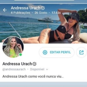 Após polêmicas, Andressa Urach criou perfil no OnlyFans