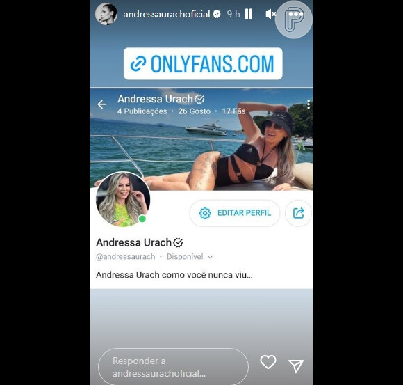 Após polêmicas, Andressa Urach criou perfil no OnlyFans