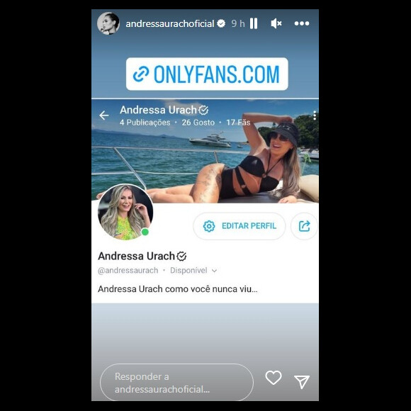 Após polêmicas, Andressa Urach criou perfil no OnlyFans