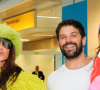 Sabrina Sato, Zoe e Duda Nagle desembarcaram em um aeroporto de São Paulo na manhã desta terça-feira (07)
