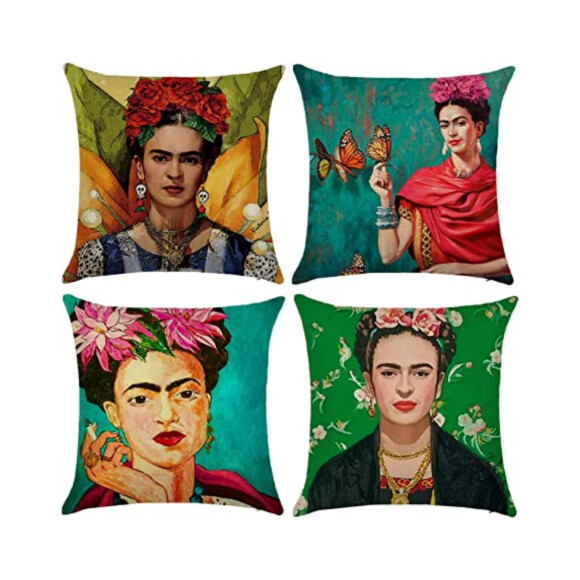 Conjunto de 4 capas de almofada de Frida Kahlo