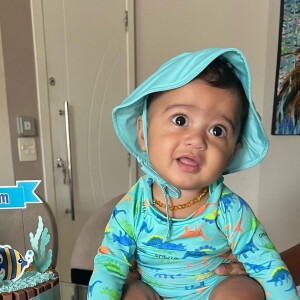 Joaquim, filho de Viviane Araujo, comemorou 'mesversário' com tema fundo do mar