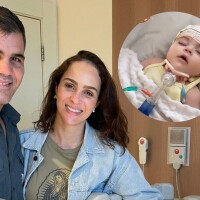Mulher de Juliano Cazarré mostra filha no hospital e atualiza estado de saúde de Maria Guilhermina