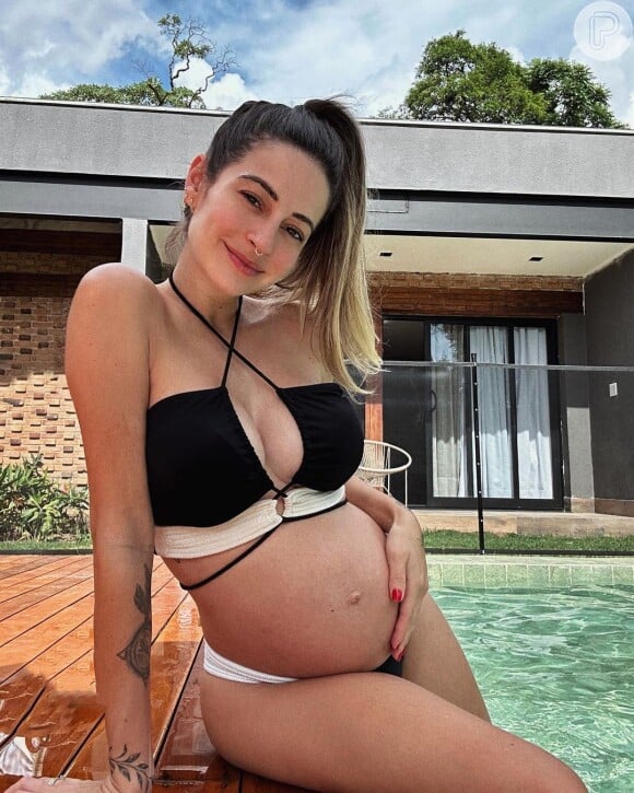 Tamy Contro está grávida de 9 meses do segundo filho